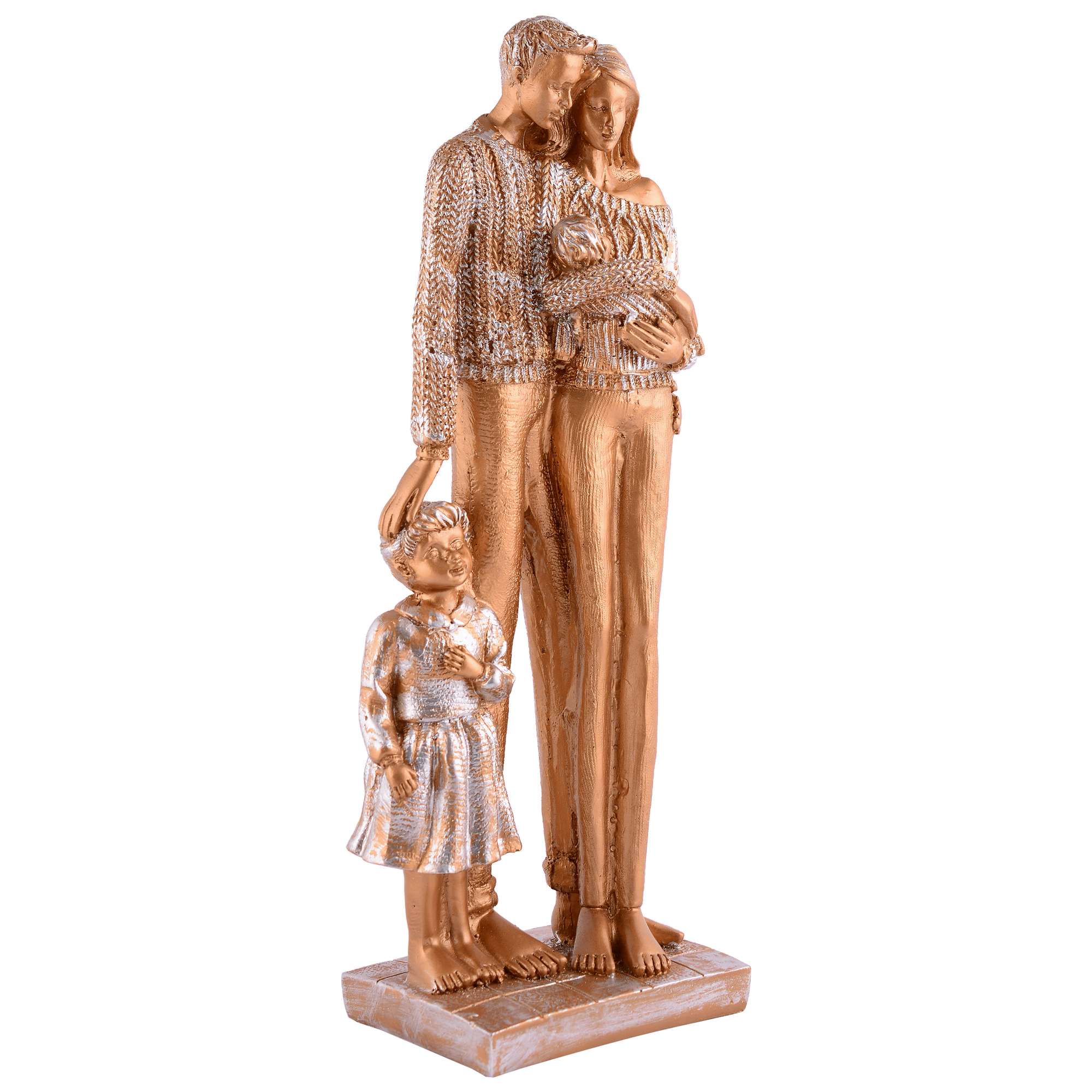 MOTHER and Father with Child Love brown Statue showpiece for Home Decor and Gifting - Image 3