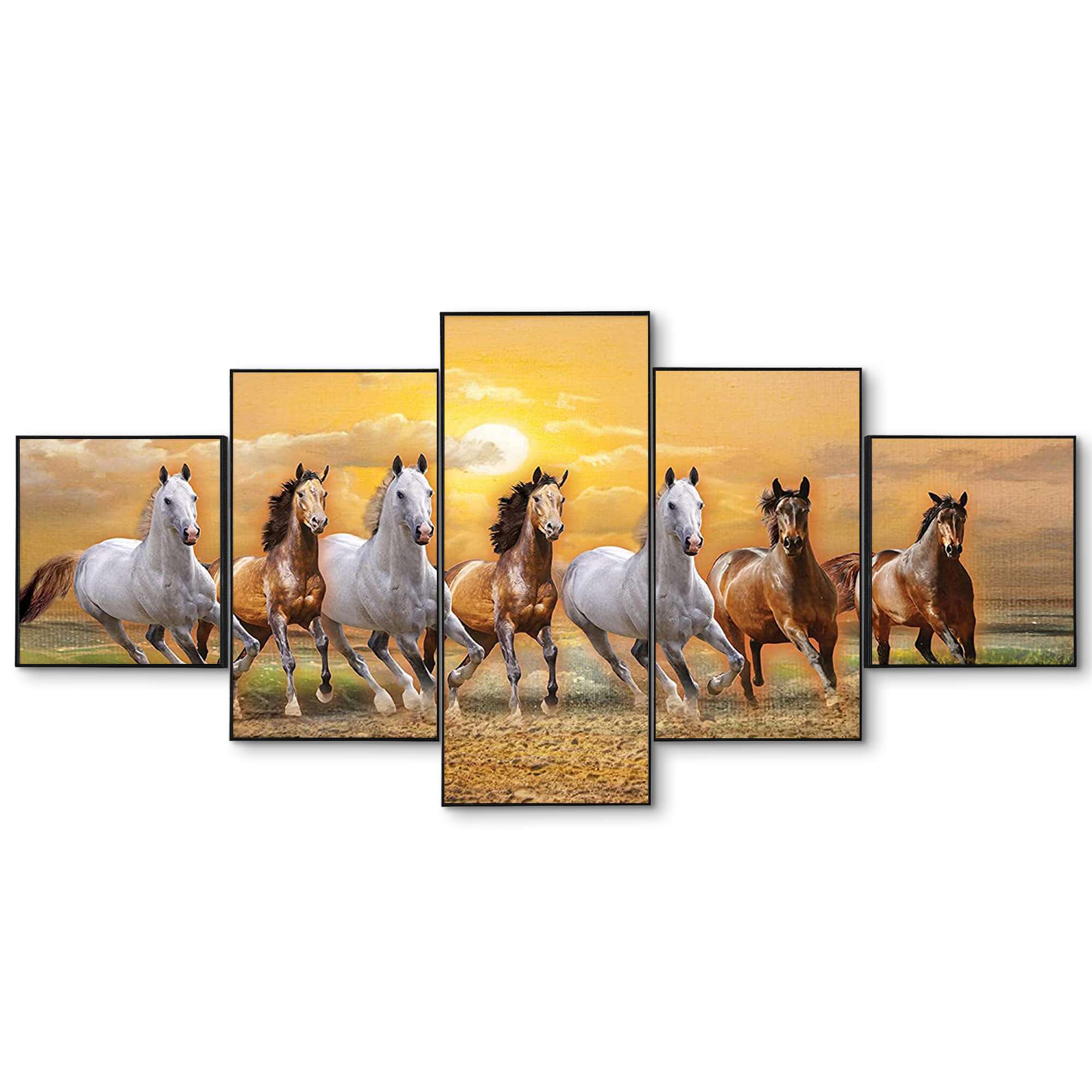 Set Of Five Framed Digital Wall Painting - Image 2