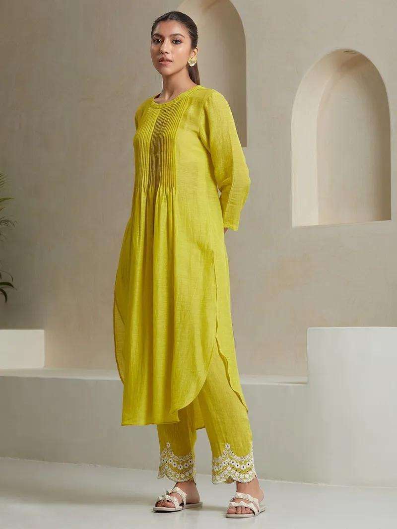 Women?s Traditional Cotton Kurta Palazzo Suit with Dupatta(L) - Image 3