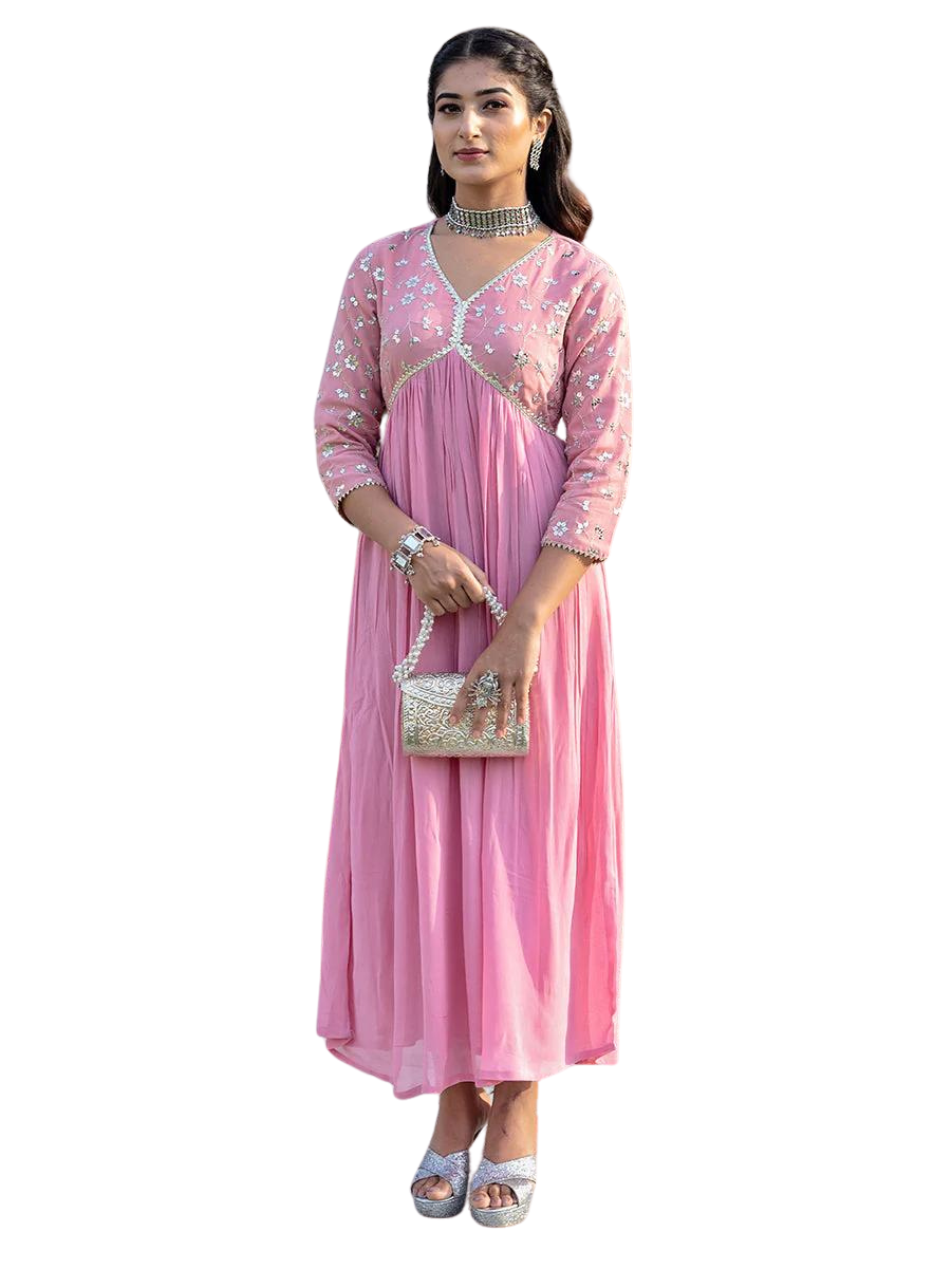Cotton Printed Kurta with Coordinated Palazzo and Dupatta for Women(L)
