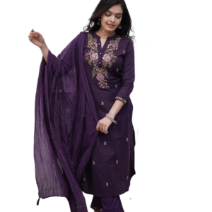 Bloom in Style ? Cotton Dress with Delicate Embroidery & Print(XL)