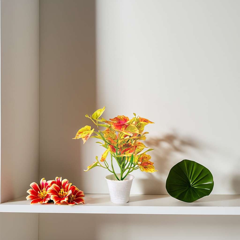 Artificial Plants with Pot Showcase Decoration Plants Leaf | Fake Plant | Artificial Plants for Home Decor Office Gifting Plants Decorative Potted Plants (RV-AP19) - Image 3